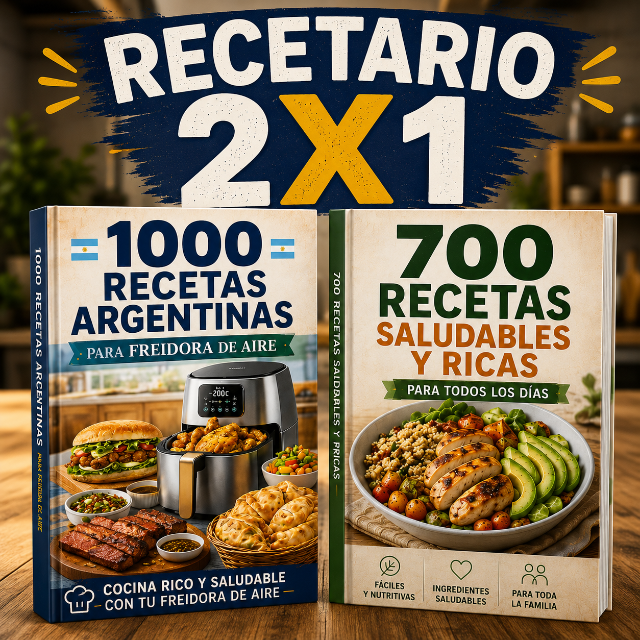 2X1 RECETARIO + 6 BONUS DE REGALO