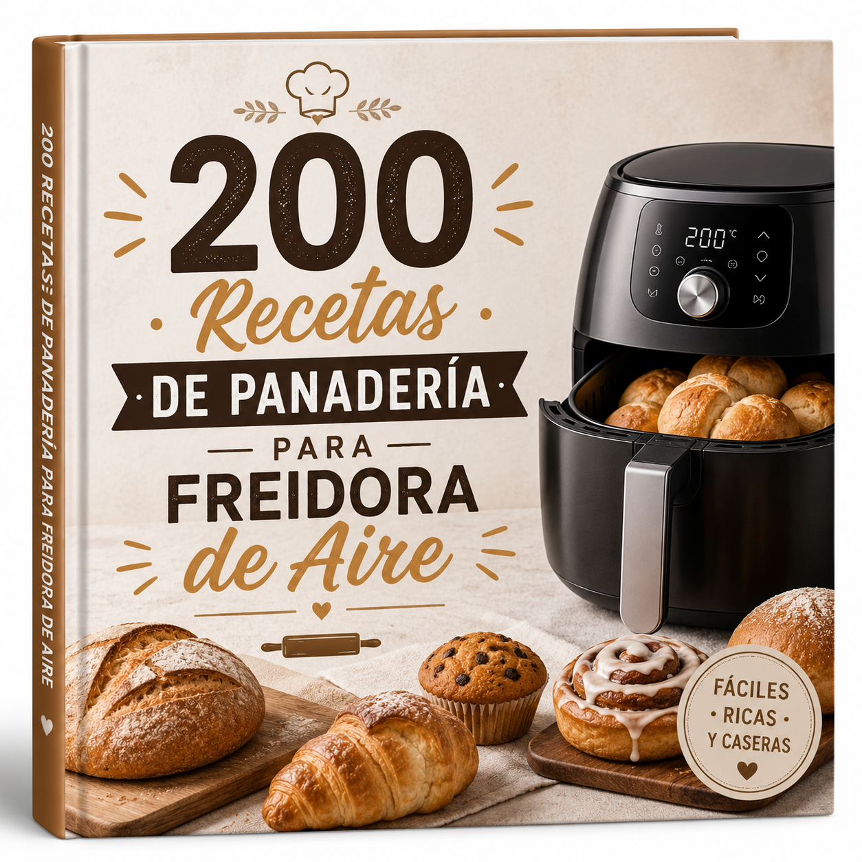 200 Recetas de Panaderia para Freidora de Aire